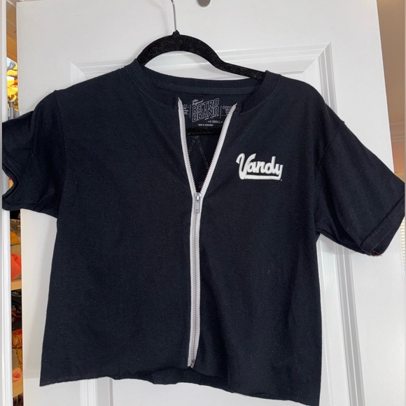 Vanderbilt university, black crop top, size extra small - Picture 2 of 3